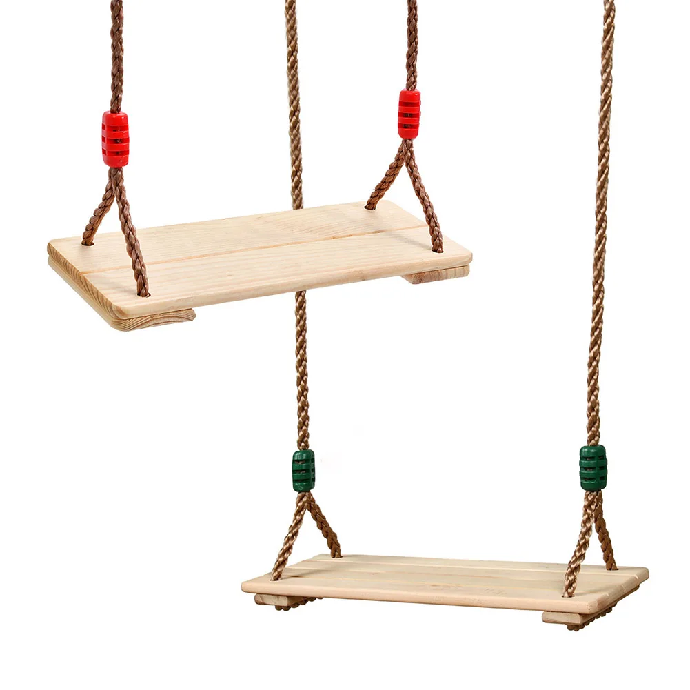 

Swing Rope Seat Garden Toy Swings 150kg Wooden Toy Swing Seat Chair with Rope Toys Kids Outdoor Playhouse Games