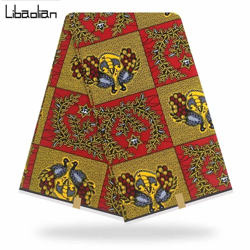 Африканский голландский блок печати ткань Индия хлопок африканская Анкара воск ткань 6 ярдов/партия для женщин вечернее платье F912-05