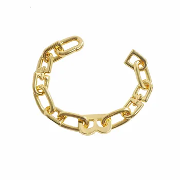 

2020 new fashion letter B heavy chain hand chain copper bracelet