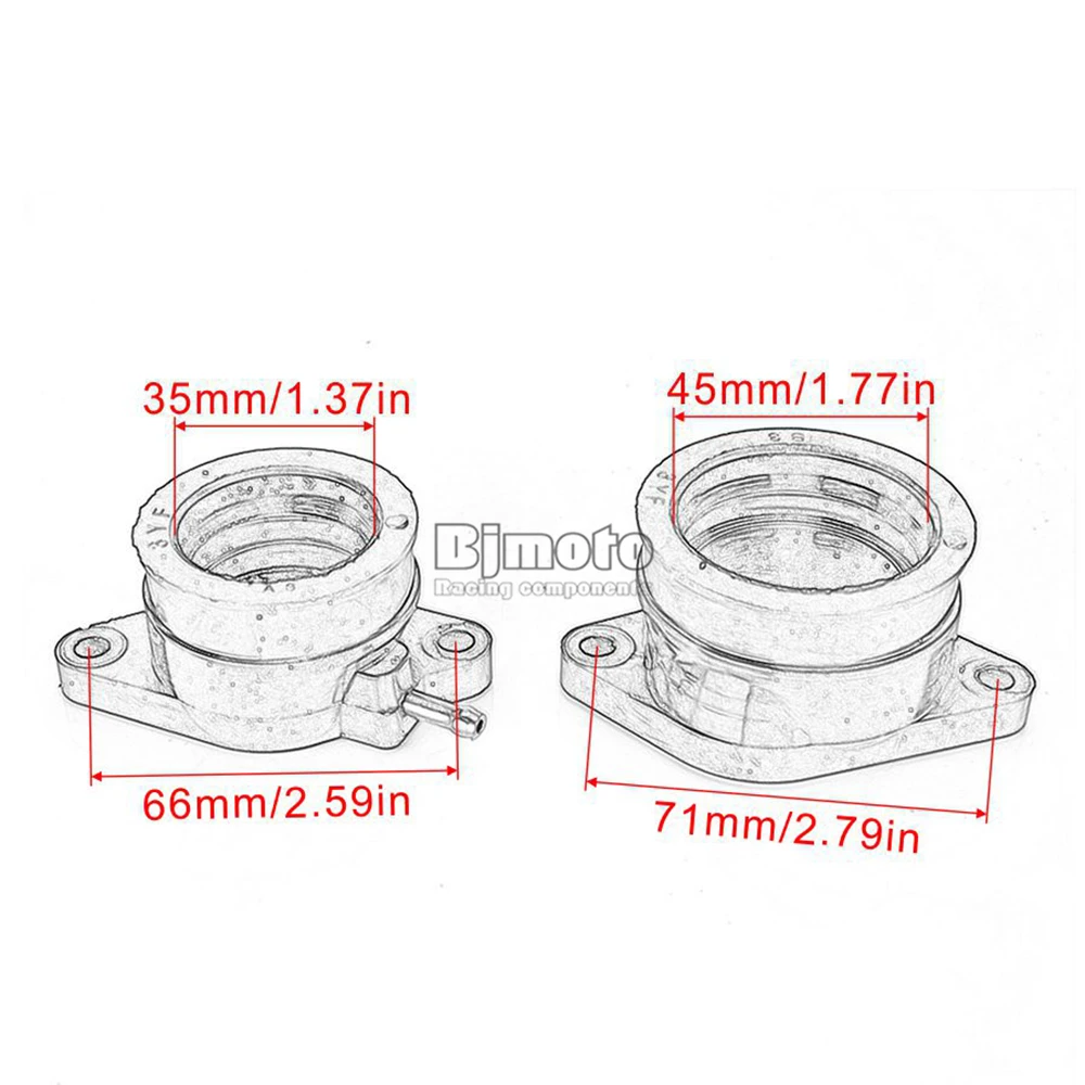 Для MZ/MUZ SM660 2006-2008 мотоцикл Карбюратор Соединительный Впускной регулятор Интерфейс адаптер для Yamaha 3YF-13586-00 3YF-13596-00