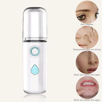 

Handheld Nano Mist Spray Facial Mister Hydrating Instruments Steam Humidifier Clean Exfoliating Instrument Spot Cleaner