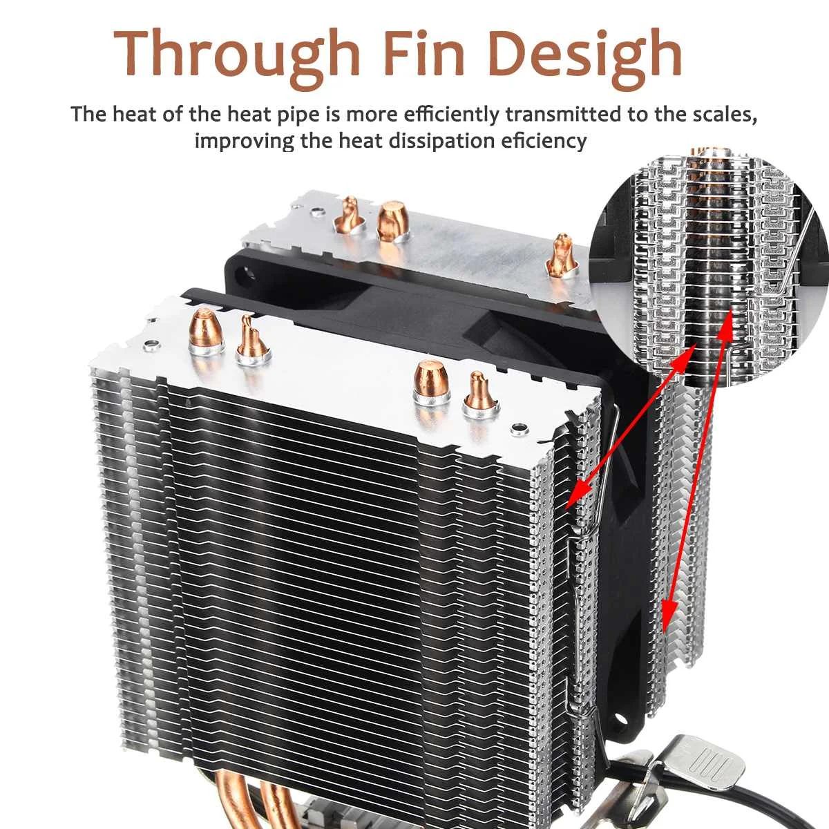 Процессор охлаждающий вентилятор радиатора 2/4/6 Медь с тепловым стержнем heat pipe 3/4Pin RGB Вентилятор Кулер для Intel 775/1150/1151/1155/1156/1366 и AMD все платформы