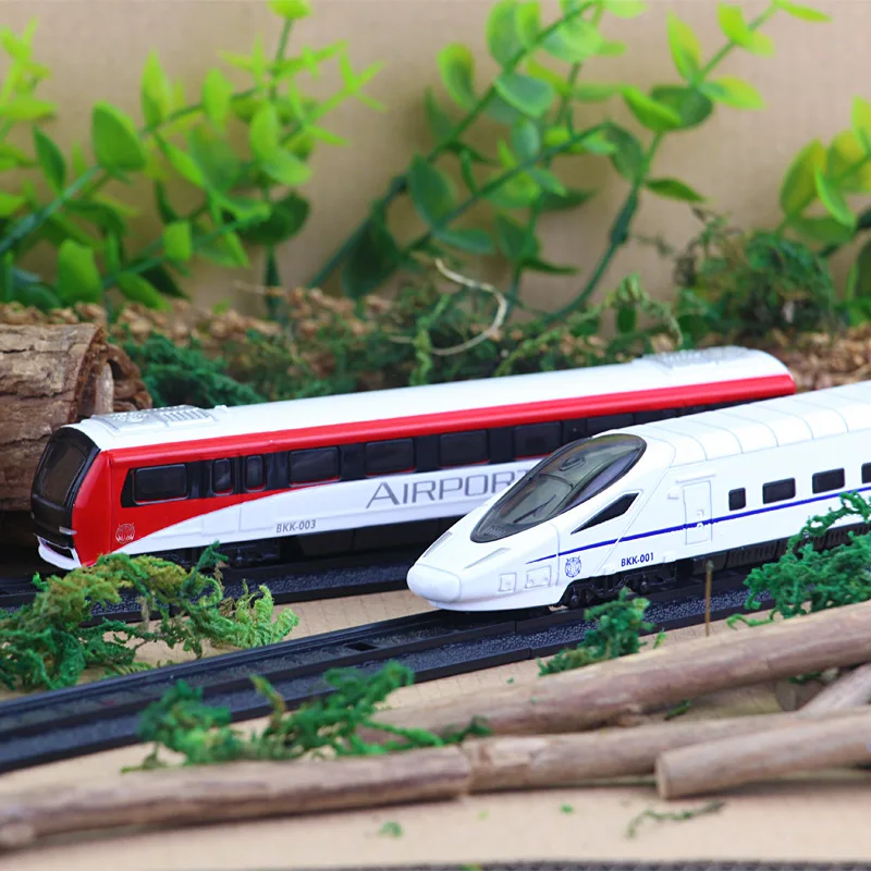 

High Simulation Static State Alloy Train Model Alloy Children Toy Car High Speed Railway Locomotive Inertia car Gift for Kids