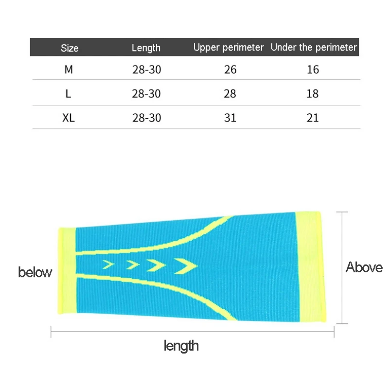 1pcs Sports Compression Leg Sleeve Anti-slid Basketball Football Calf Support Protector Running Shin Guard Cycling Leg Warmers
