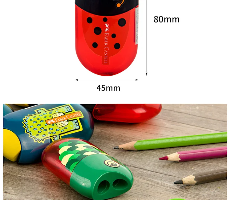 Faber Castell мультфильм точилка для карандашей Kawaii Творческий два отверстия точилка для карандашей школьные принадлежности милые канцелярские 1835