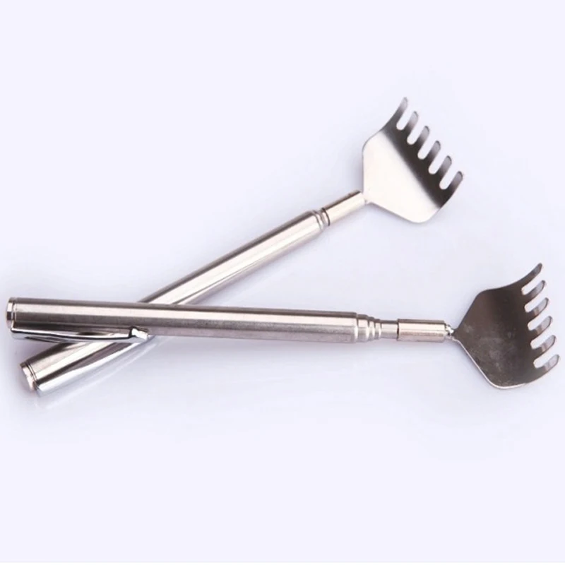 Portable Telescopic Back Scratcher Itch Massage Tool Adjustable Steel Size Pen-type Clip Tickle Massage Scratch Rake back scratchers tickle tool massage tool