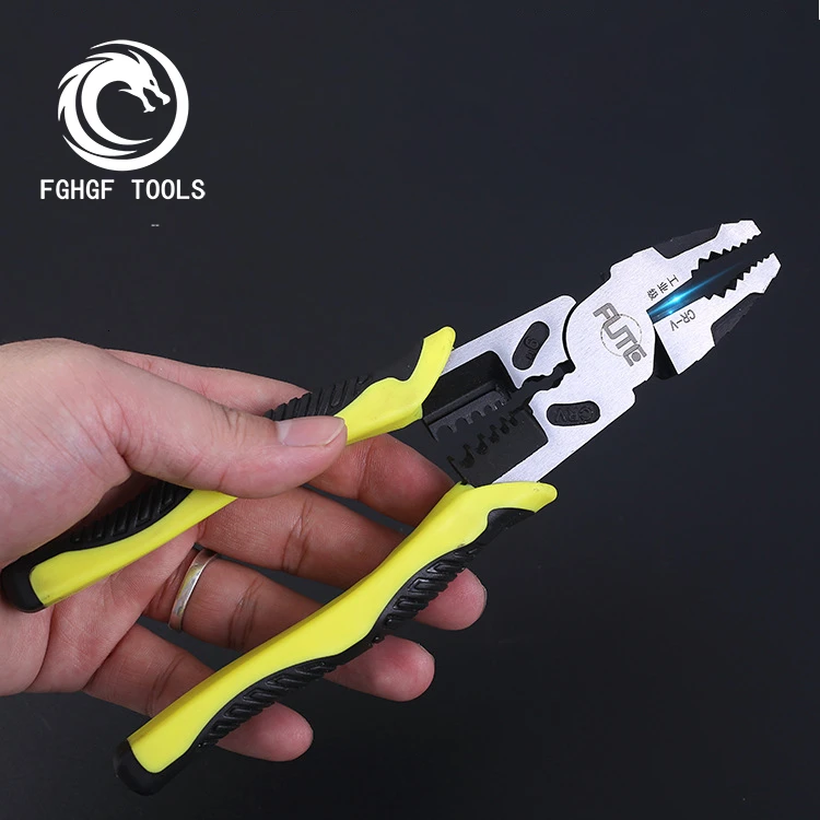 

FGHGF 9 Inch Industry Level Save Labour Steel Wire stripper Clamp More Function Peel Multipurpose Plier