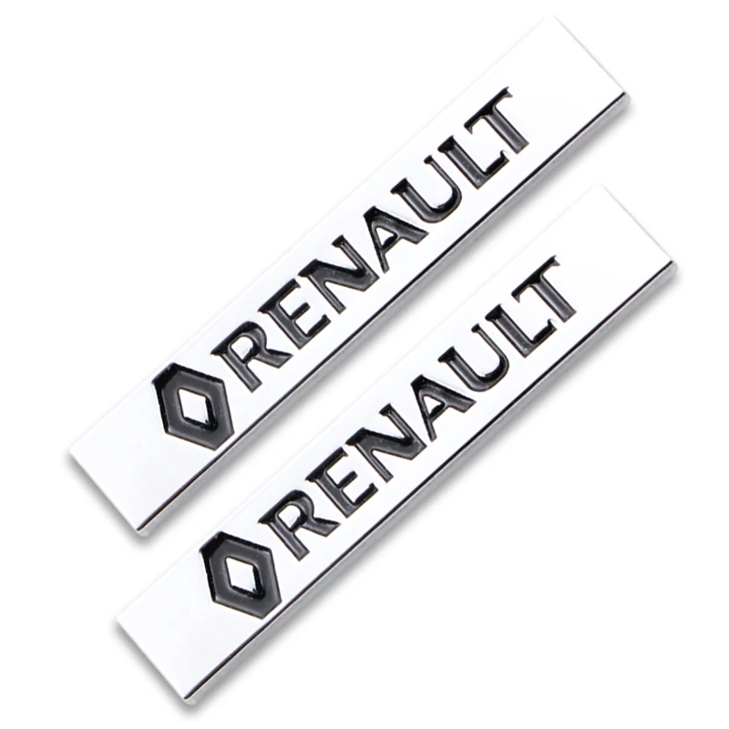 2PCS Car Decoration Stickers Logo 3D Aluminium Metal Emblem Badge Decal For Renault Scenic Laguna Megane 3 Car Accessories