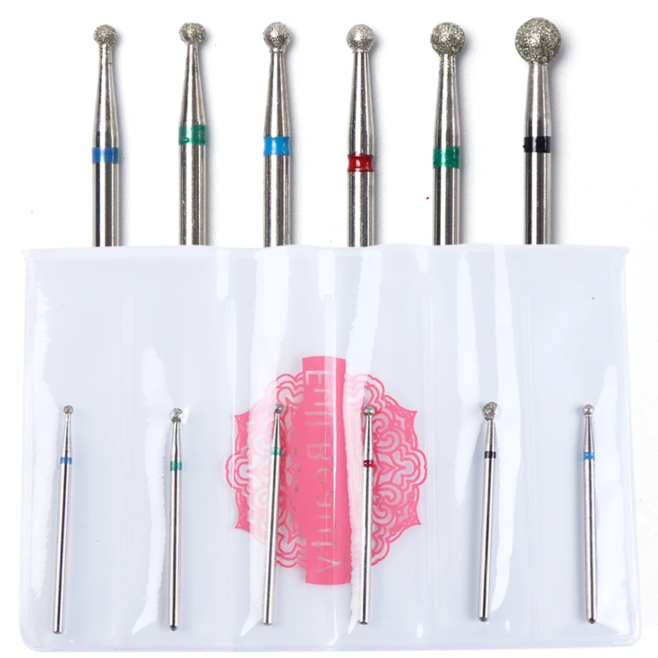 

6 Type Diamond Nail Drill Bits Ceramic Cutters for Milling Manicure Polishing Electric Nail File Machine Accessories LEMix6-JG#8