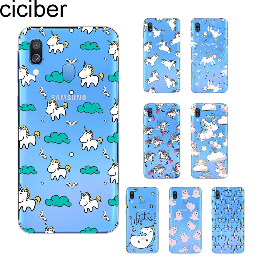 

ciciber Lovely Unicorn Coque for Samsung Galaxy A50 Phone Case for Samsung A70 A40 A30 A20 A60 A10 A20e A80 Soft TPU Cover Funda