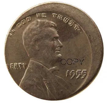 

US 1955 VDB Double One Cent Off-Center Error 100% Copper Copy Coin