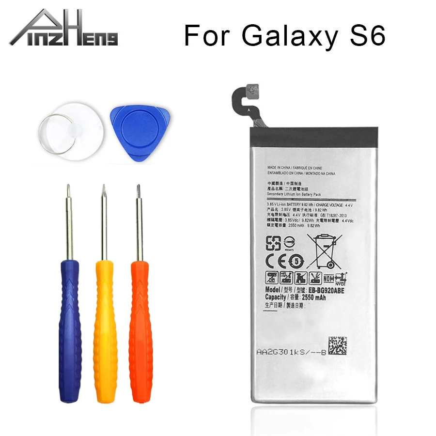 Оригинальный аккумулятор PINZHENG для телефона Samsung Galaxy S6 Edge G920F G925F G9250 ремонтный