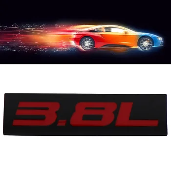 

Black Red 3.8L 3.8 L for Engine Fender Trunk Lid Emblem Decal Badge Sticker