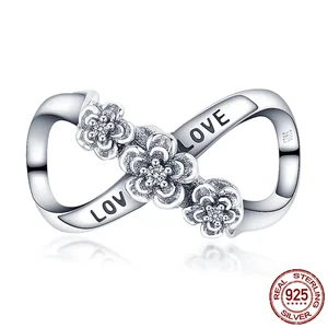 925 Sterling Silver  Lotus 8 Characters Beads&Charm ​Fit Original Pandora Bracelet&Bangle For Women Birthday Fashion Jewelry Gif