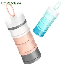COZINESS caja de almacenamiento de leche en polvo portátil para bebé, con sello de gran espacio, grado alimenticio, desmontable, PP, para mantener la comida fresca caliente