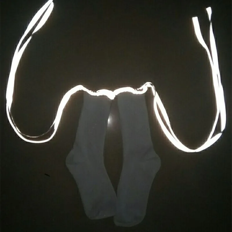 Новые Флуоресцентные бандажные носки женские с буквенным принтом новые модные Бар ночной клуб личности Светоотражающие крест высококачественные носки - Цвет: white fluorescent