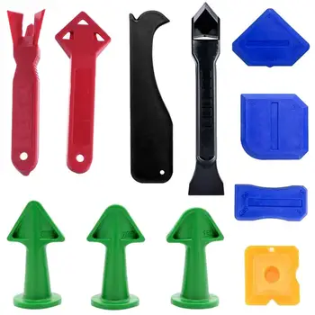 

11Pcs/Set Glass Sealant Nozzle Multifunctional Scraper Plastic Glue Shovel