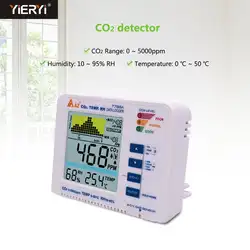 Yiereyi AZ7788A CO2 детектор газа метр 3 в 1 Desktop углекислого газа Datalogger диапазон 5000ppm воздуха в помещении качество температура