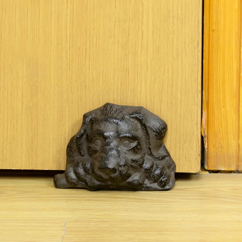 Vintage Black Dog Head Cast Iron Door Stop Hollow Face Down Dog Head Metal Animal Figurines Home Garden Decor Door Stop Statue Door Stops Aliexpress