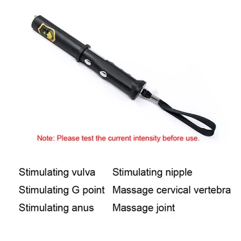 Electric Shock SM Orgasm Stick Anal Vibrator Nipple Vulva Clitoris Stimulator Adult Sex Training Slave Games Toys for Women Men 3