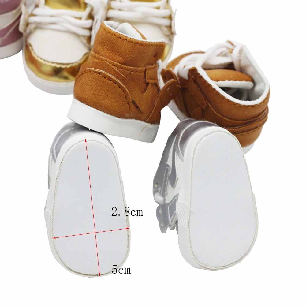 Doll Shoes 5*2.8cm for 14.5 Inch Doll and 20cm Plush EXO Toy Boots Accessories