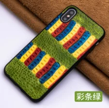 Воловья кожа цветной рисунок чехол для телефона для IPhone X XS Max XR для Apple 5 5S SE 6 6S 7 8 Plus защитный чехол для телефона - Цвет: Green