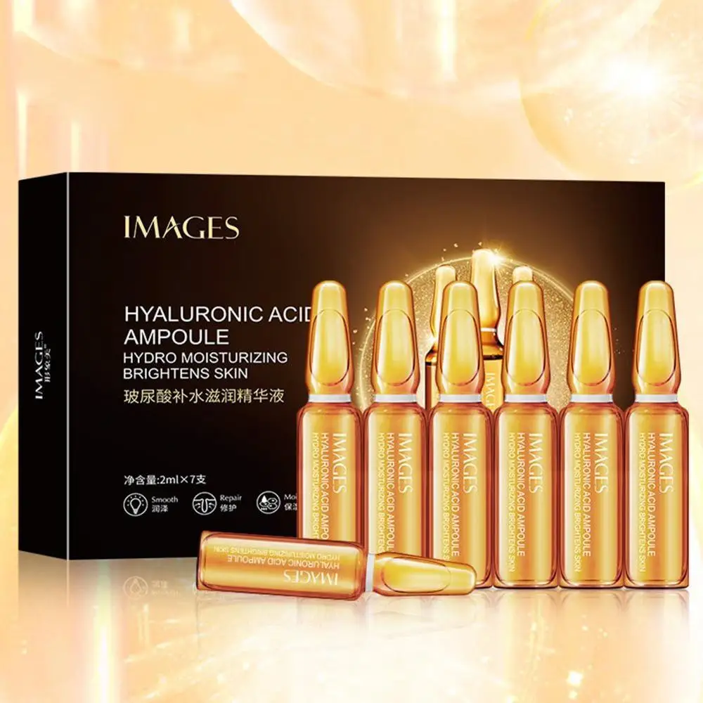 

Hyaluronic Acid Face Serum Set 7PCS Gold Essence Vitaminis Collagen Skin Care Pore Minimizer Whitening Anti-aging Nicotinamide