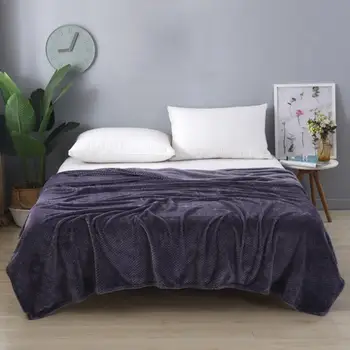 

Solid Color Plush Blanket Pineapple Grid Flannel Blanket Blankets Soft For Sofa Warm Home Flannel Textile Super Portable M7D3