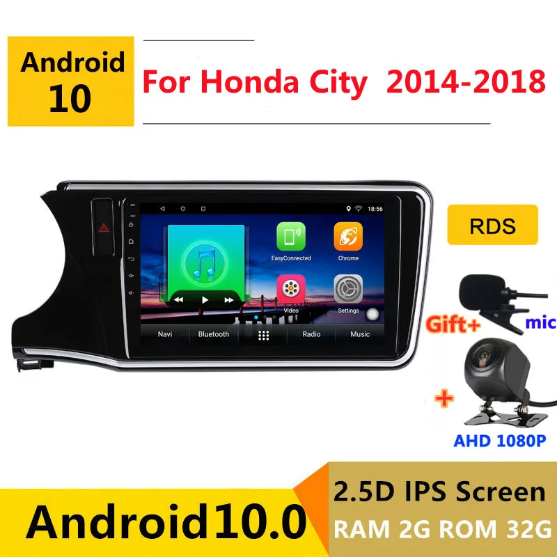 Android 10 автомобильный DVD мультимедийный плеер GPS для honda City Grace 1 2014 2015 2016 2017 2018 аудио