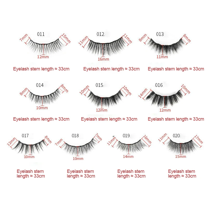 3  False Eyelashs   ִ  ߵ ڼ Ӵ  3D  ũ  ڼ Eyeliners Tweezer