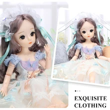 

1/6 30cm Beauty Make-up BJD Dolls for Girls with DIY Fashion clothes Suit Accessories 21 Movable Jointed Casual Girl Gift Toy