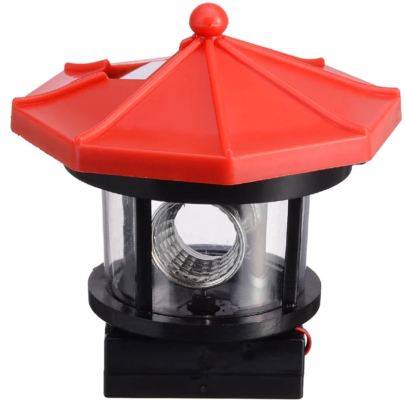 LED Solar Powered Lighthouse Statue Romantic Mediterranean Style Rotating Garden Yard Outdoor Lighting Decor Solar Lamps