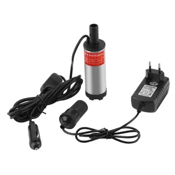 

12V Electric Submersible Transfer Pump For Fish Tank Fuel Oil Water 38mm Cigarette Lighter With Stainless Steel Filter Device