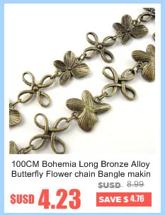 1Meter Böhmen Antik Bronze Silber Farbe Kette Für Armband Handgemachten Schmuck Ketten Halskette Kette Halsketten Frauen Vintage DIY – Detail 5