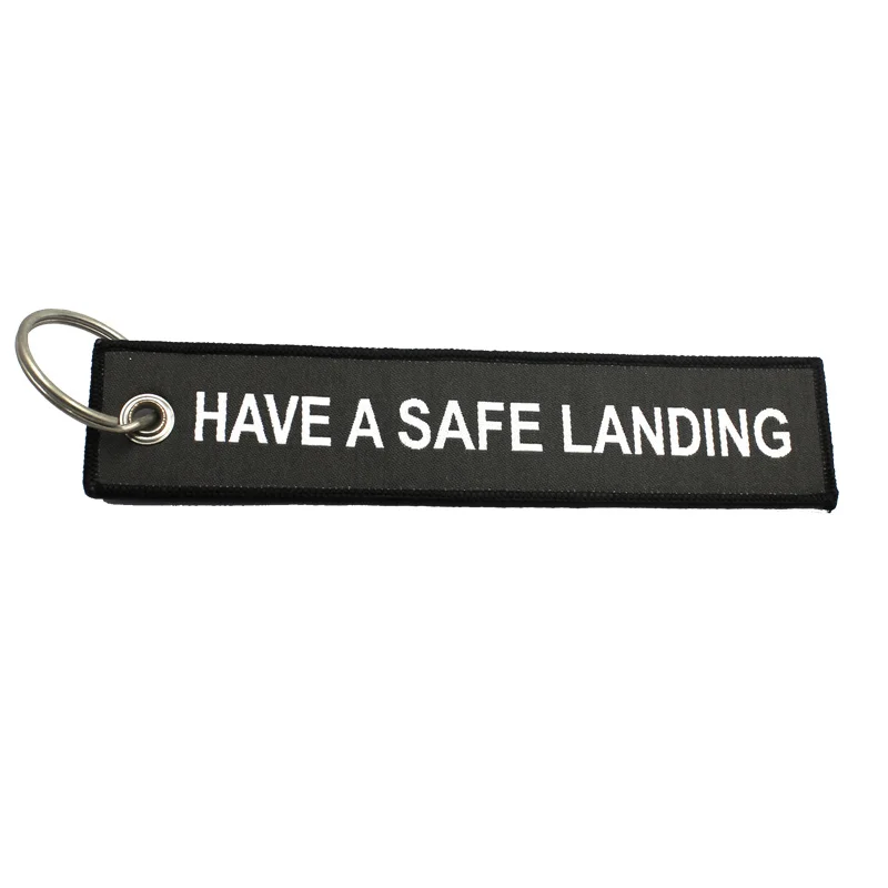 

Have A Safe Landing Embroidered Key Chain for Aviation Gifts Luggage Tag Label