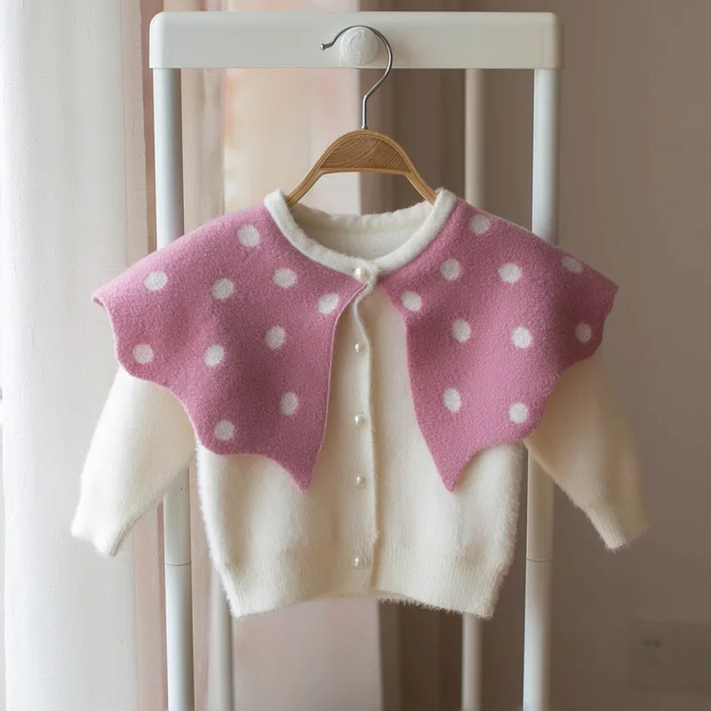 Modis/вязаный кардиган для девочек Детский свитер свитера маленьких