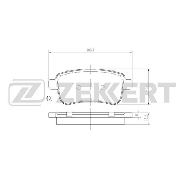Колодки торм. диск. зад Renault Fluence 07- Grand Scenic III 09