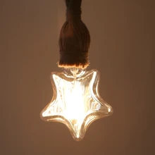 Винтажный декоративный светильник e27 звезда/сердце лампа накаливания Ретро лампа Эдисона E65B