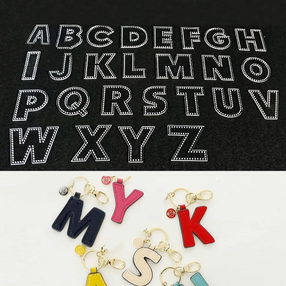 レターキーホルダー透明テンプレートアルファベット縫製パターン革クラフトアクリルステンシルテンプレートツール革作業ツール 革細工道具セット Aliexpress