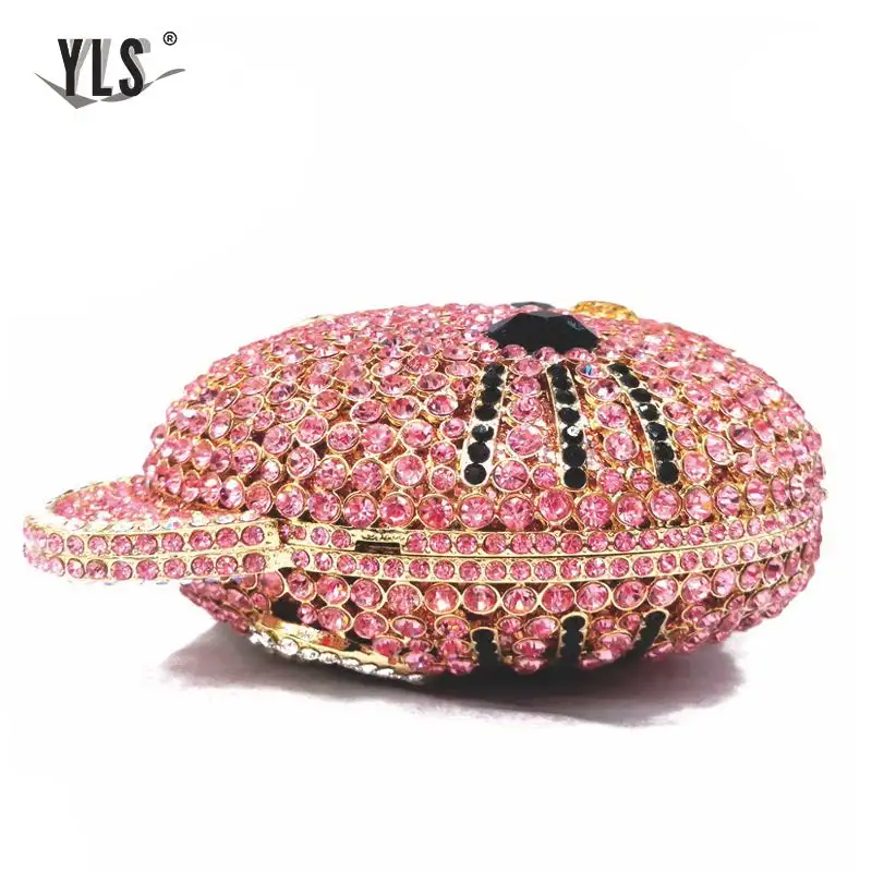 Бриллиантовый клатч, новинка, милый кот, необычный кристалл, вечерняя сумочка, клатч, кошелек в розовом YLS-A02