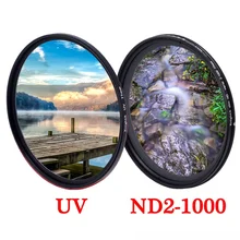

KnightX UV ND2-ND1000 ND Variable Camera Lens Filter 49mm 52mm 55mm 58mm 62mm 67mm 72mm 77mm For d3300 d5300 700d 400d 1200d