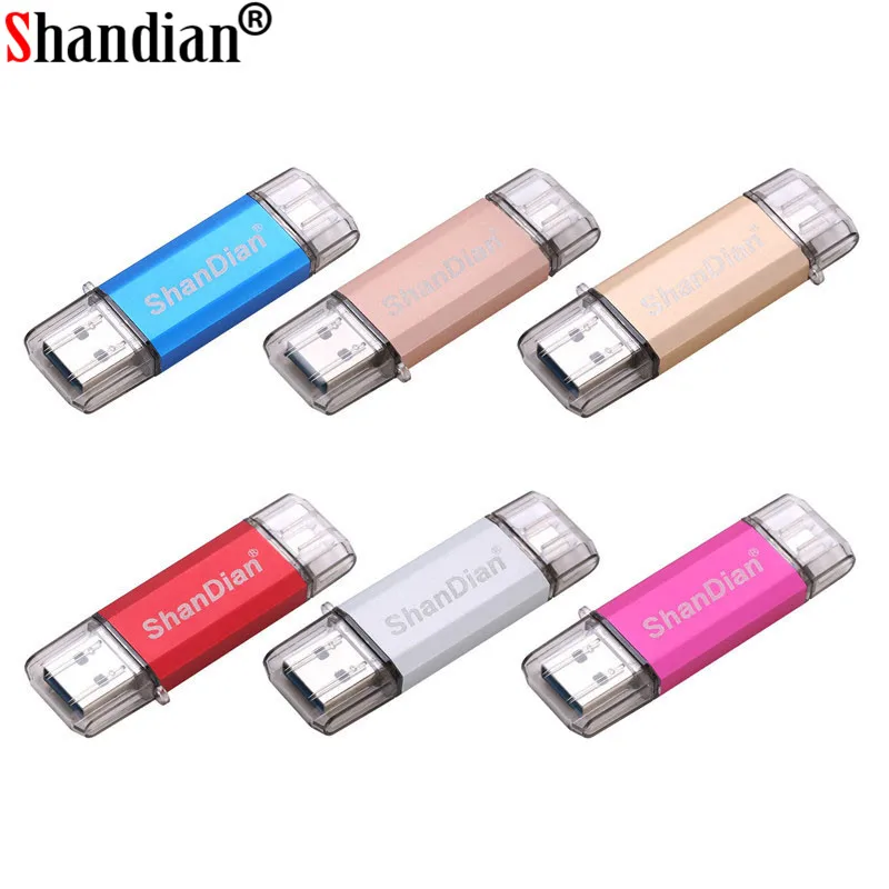 SHANDIAN USB 3 0 Type C OTG флеш накопитель Usb Флешка для мобильных телефонов/ПК 64 ГБ 32 16