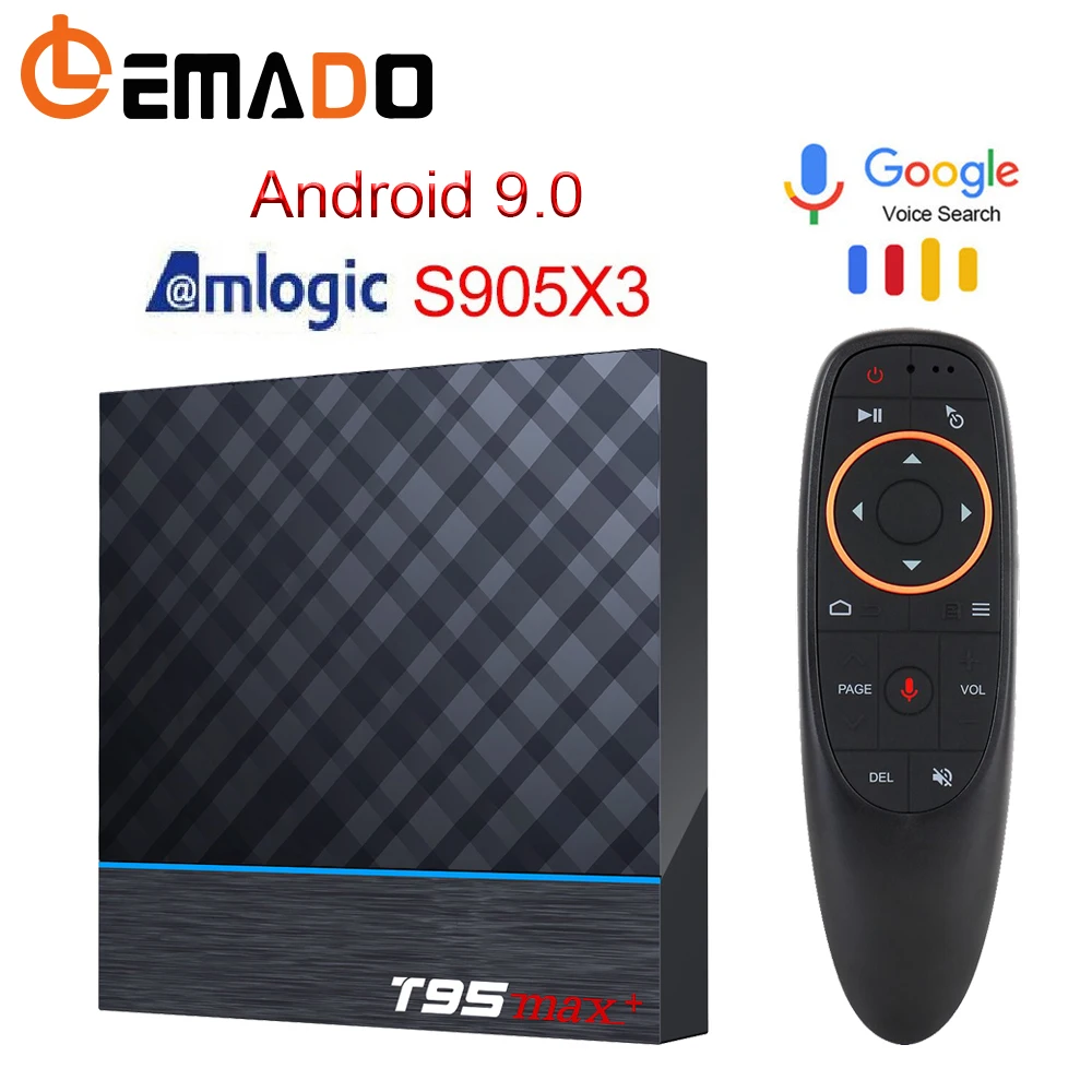 LEMADO T95 MAX Plus tv Box Android 9,0 Amlogic S905X3 Четырехъядерный 4G 64G Поддержка 2,4G& 5G wifi 3D USB 3,0 4K YouTube Android tv Box