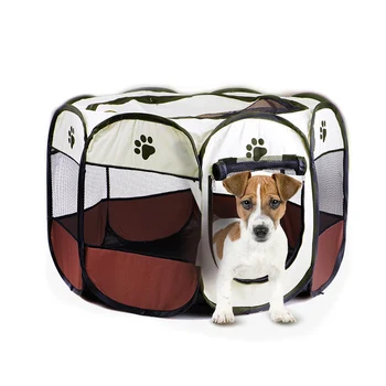 

Pet Dog Playpen Tent Crate Room Foldable Puppy Exercise Cat Cage Waterproof Outdoor Kennels Fences Dog Tent Shade Cover Nest