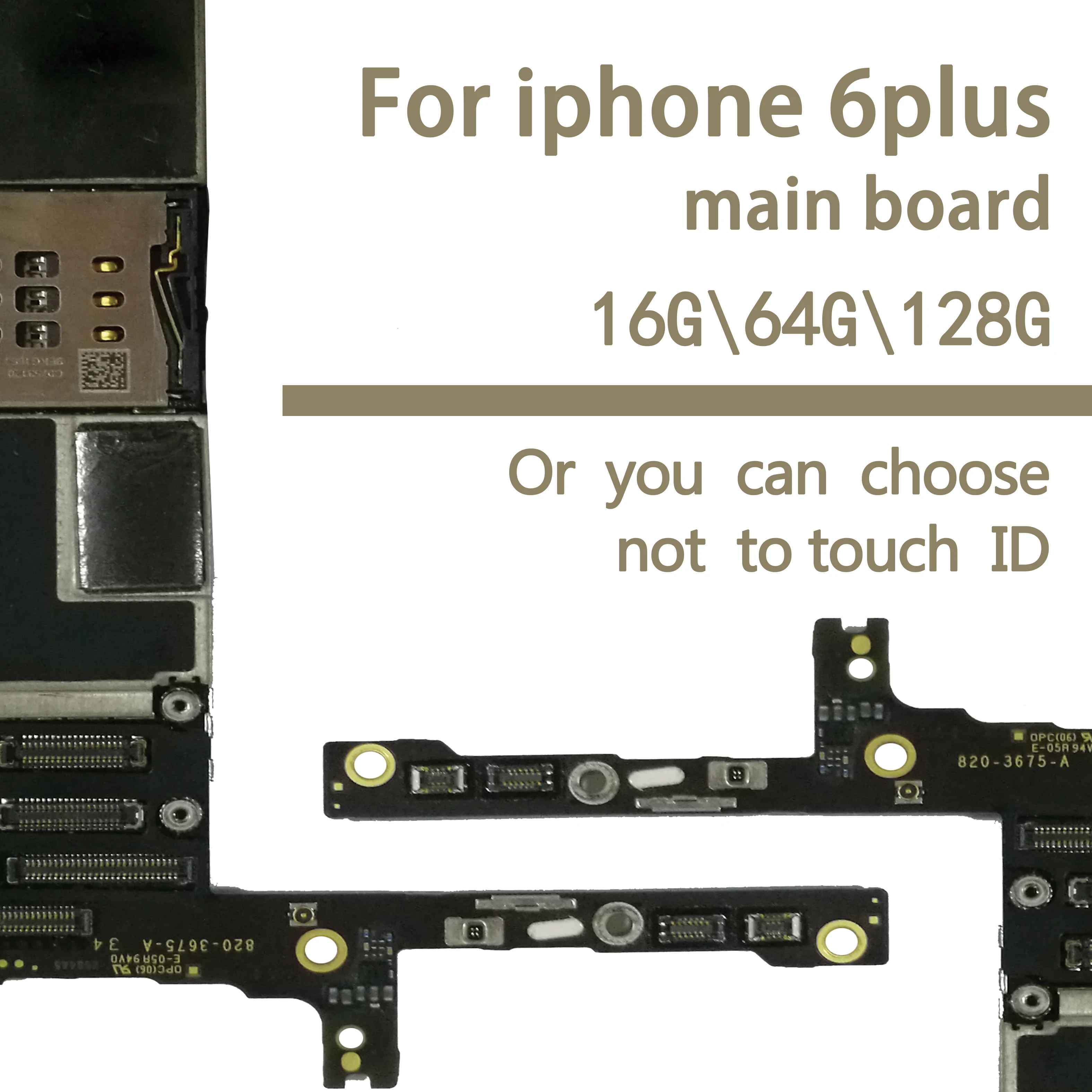 16 Гб/64 Гб/128 ГБ оригинальная разблокированная для iphone 6Plus материнская плата с сенсорным ID/без сенсорного ID, для iphone 6Plus материнская плата