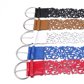 

New Arrivals Female Fashion Cutout Flower Belt flower cummerbund decoration wide strap belt Women Waistband Belts For Dress