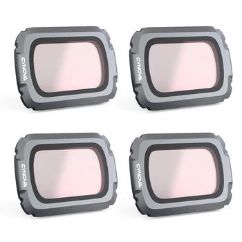 

CYNOVA 4pcs Camera Lens Filter Multi Layer Coating ND8PL ND16PL ND32PL ND64PL Lens Filters for DJI Mavic Air 2 Drone