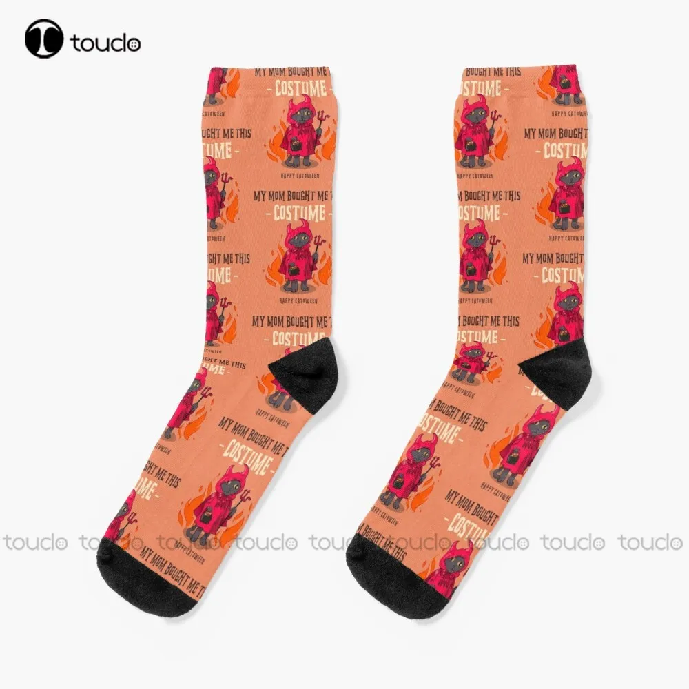 Catoween Dolcetto O Scherzetto Happy Meoween Meow I Mean Boo Cat Holiday Ghost Halloween Cat Boo Boo Meow Witch Scary Horror Socks