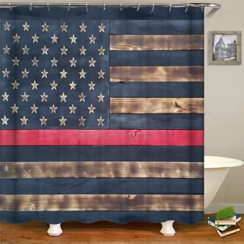 

National pattern flag 3D print shower curtain decorative pattern bathroom shower curtain curtain for home decoration