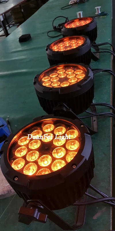 10 шт. высокое качество водонепроницаемый par led 18x15 Вт rgbwa 5в1 led par 5/9ch наружные светильники
